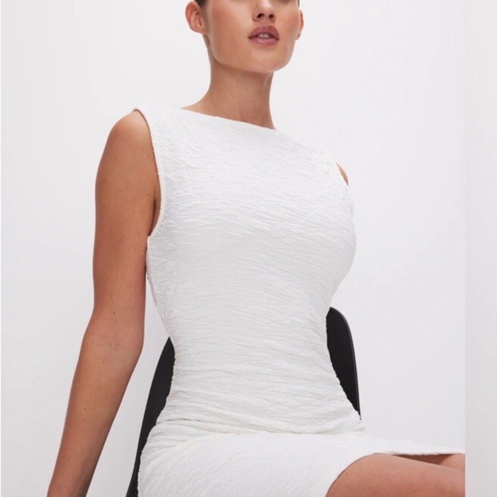Good American SCRUNCHIE SCOOP BACK MINI DRESS